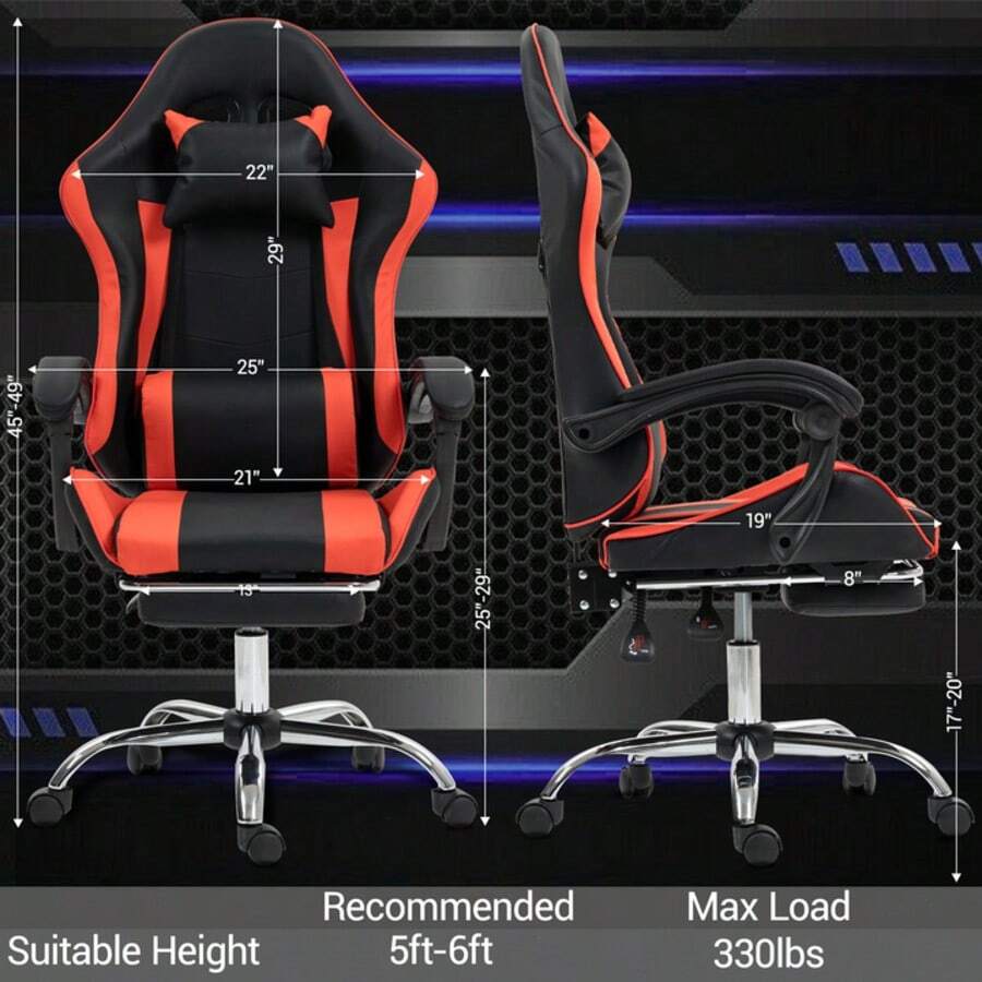 Gaming Chair With Massage Lumb - Video Gaming & Esports Usd Acc recension och pris