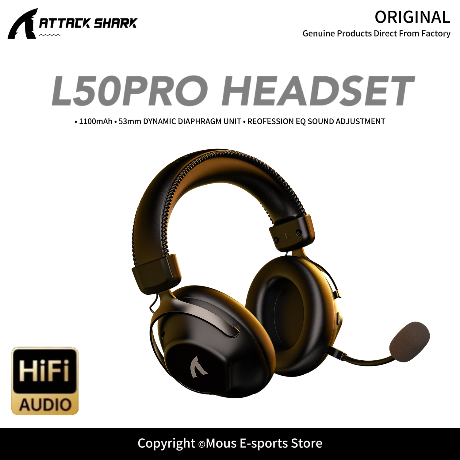 ATTACK SHARK L50PRO Tri-Mode W - Esports Gaming Gear recension och pris